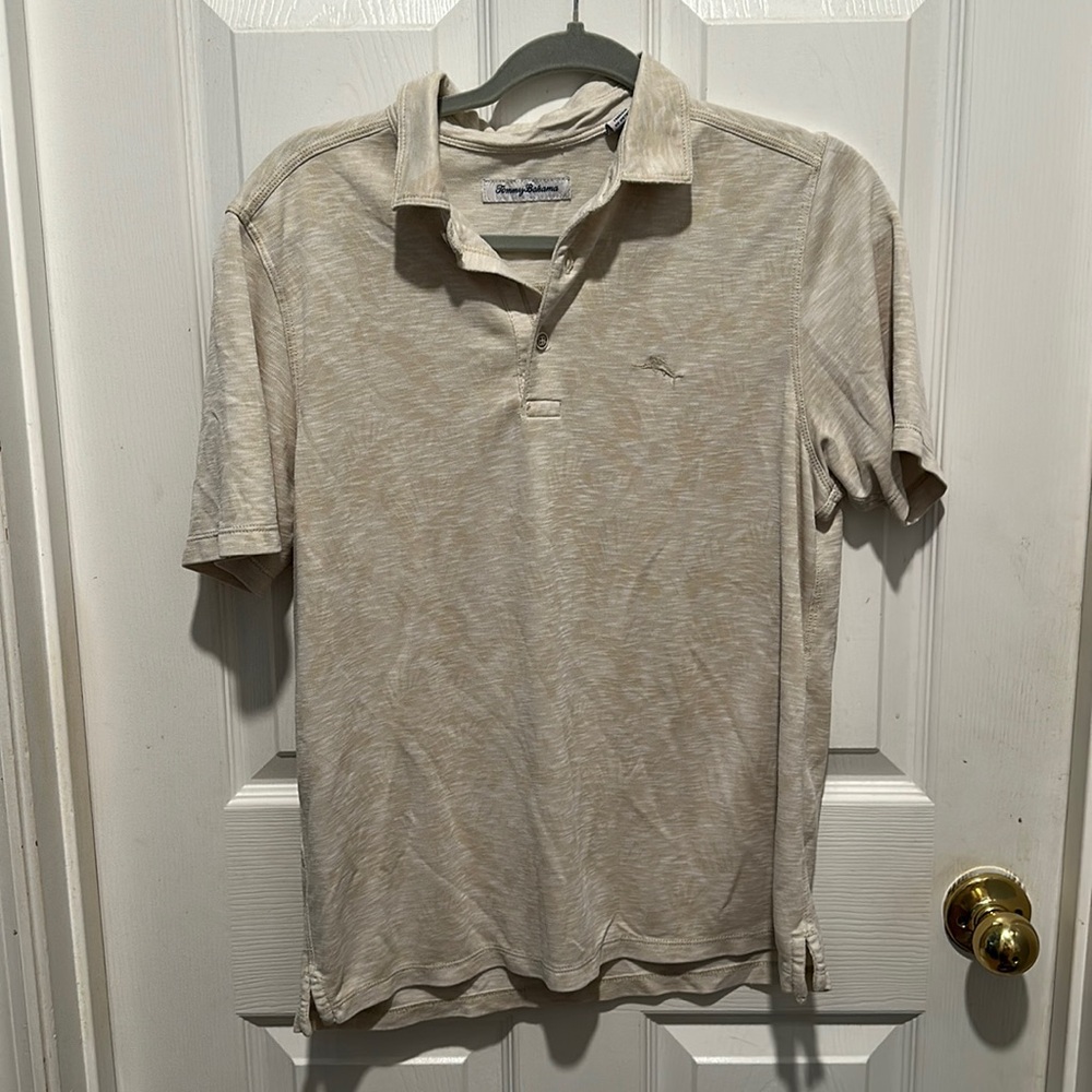 Tommy Bahama Cream Men’s Polo Shirt. Size S/P